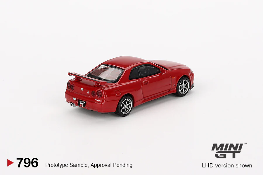 MINI GT 1:64 MGT00796 Nissan Skyline GT-R (R34) V-Spec Active Red - Image 3