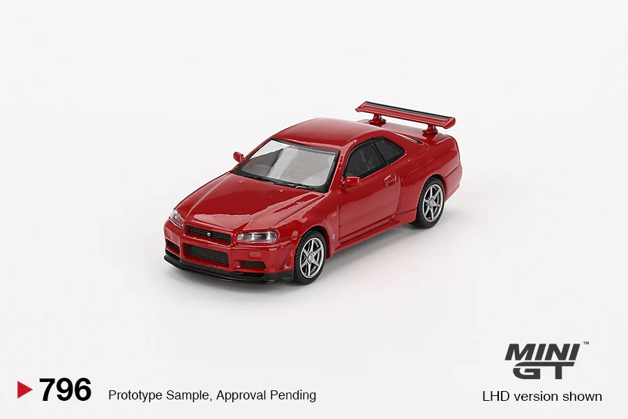 MINI GT 1:64 MGT00796 Nissan Skyline GT-R (R34) V-Spec Active Red