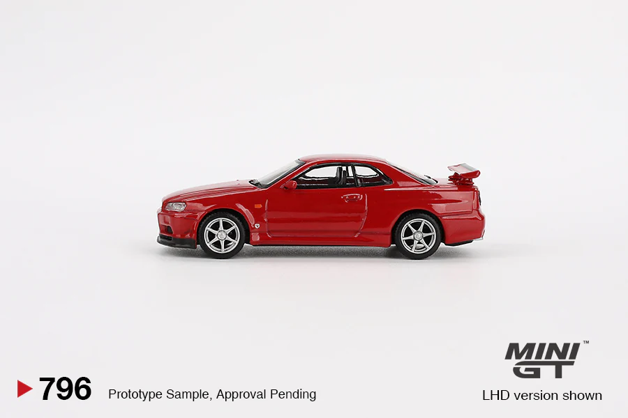 MINI GT 1:64 MGT00796 Nissan Skyline GT-R (R34) V-Spec Active Red - Image 4