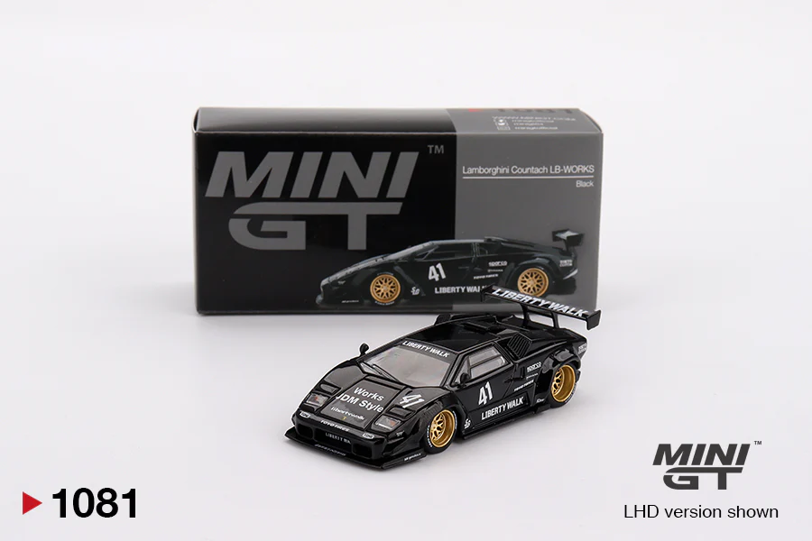 MINI GT 164 MGT01081 Lamborghini Countach LB-WORKS Black