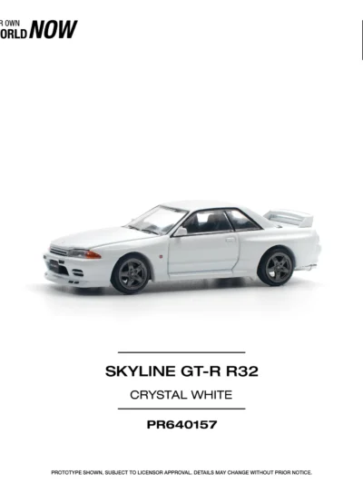 PR640157 POPRACE 1:64 NISSAN SKYLINE GT-R R32 CRYSTAL WHITE DIECASTBYFARIQ