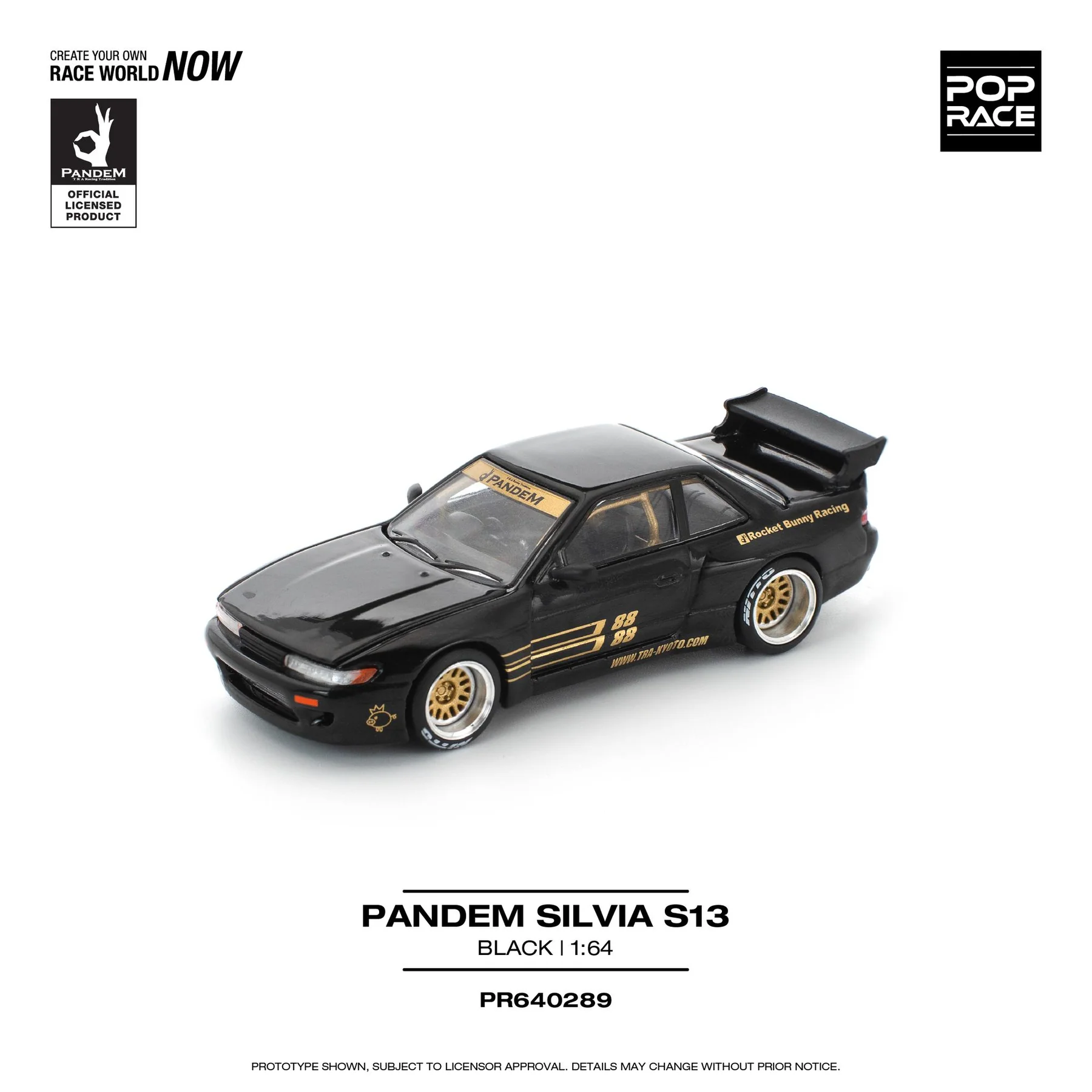 PR640289 POPRACE 164 PANDEM Nissan Silvia S13 - Black DEICASTBYFARIQ