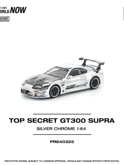 PR640325 POPRACE 164 Top Secret GT300 Supra - Silver Chrome
