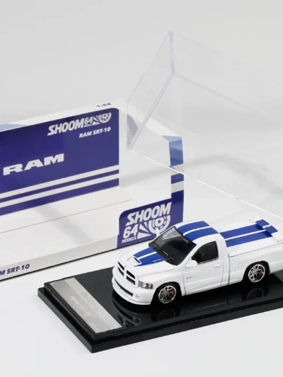 GCD x SHOOM64 164 Dodge 2003 RAM SRT-10 White (LHD) SHOOM-103-005