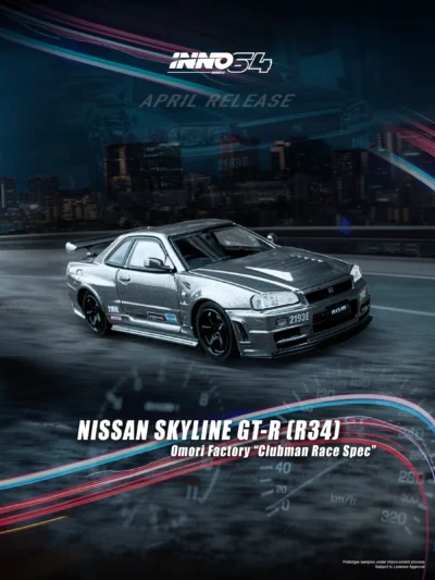 INNO64 164 GT-R (R34) OMORI FACTORY CLUBMAN RACE SPEC