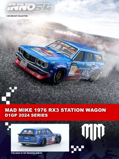 INNO64 164 MAD MIKE 1976 Mazda RX3 Station Wagon - DIGP 2024 Series