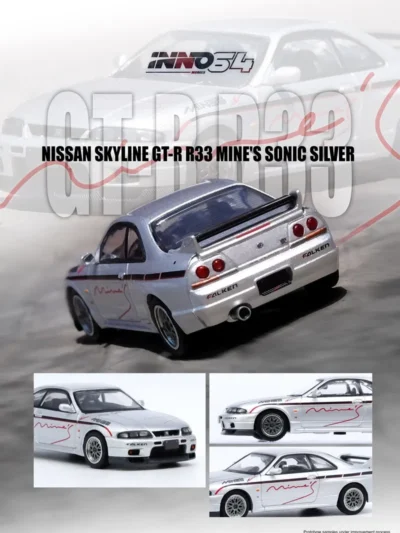 INNO64 164 NISSAN SKYLINE GT-R N1 (R33) TUNED BY MINE'S SILVER