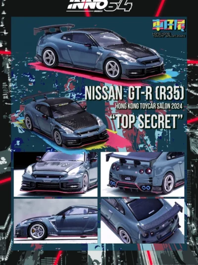 INNO64 1:64 Nissan GT-R (R35) NISMO 2024 "TOP SECRET" Hong Kong Toy Car Salon Special Edition