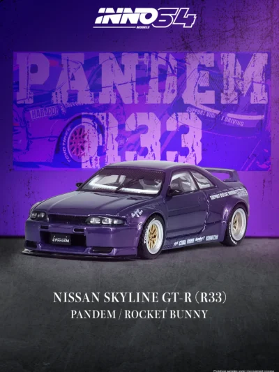 INNO64 1/64 Nissan Skyline GT-R (R33) "Pandem / Rocket Bunny" Purple