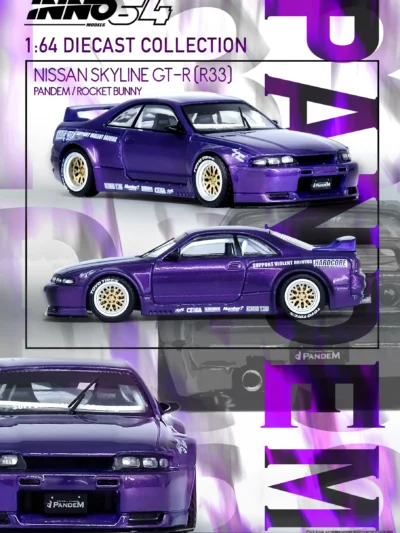 INNO64 1/64 Nissan Skyline GT-R (R33) "Pandem / Rocket Bunny" Purple