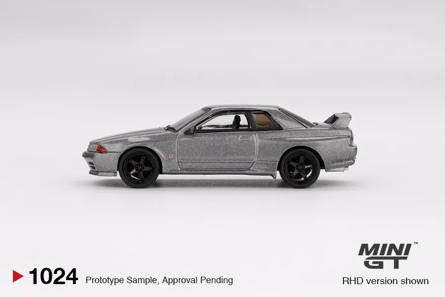 MINI GT MGT01024 1:64 Nissan Skyline GT-R (NISMO BNR32 CRS Version) Dark Metal Gray - Image 4