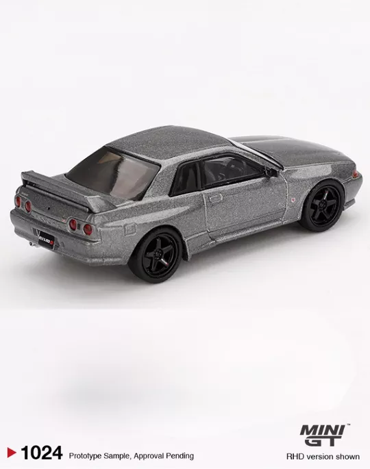 MINI GT MGT01024 1:64 Nissan Skyline GT-R (NISMO BNR32 CRS Version) Dark Metal Gray - Image 2