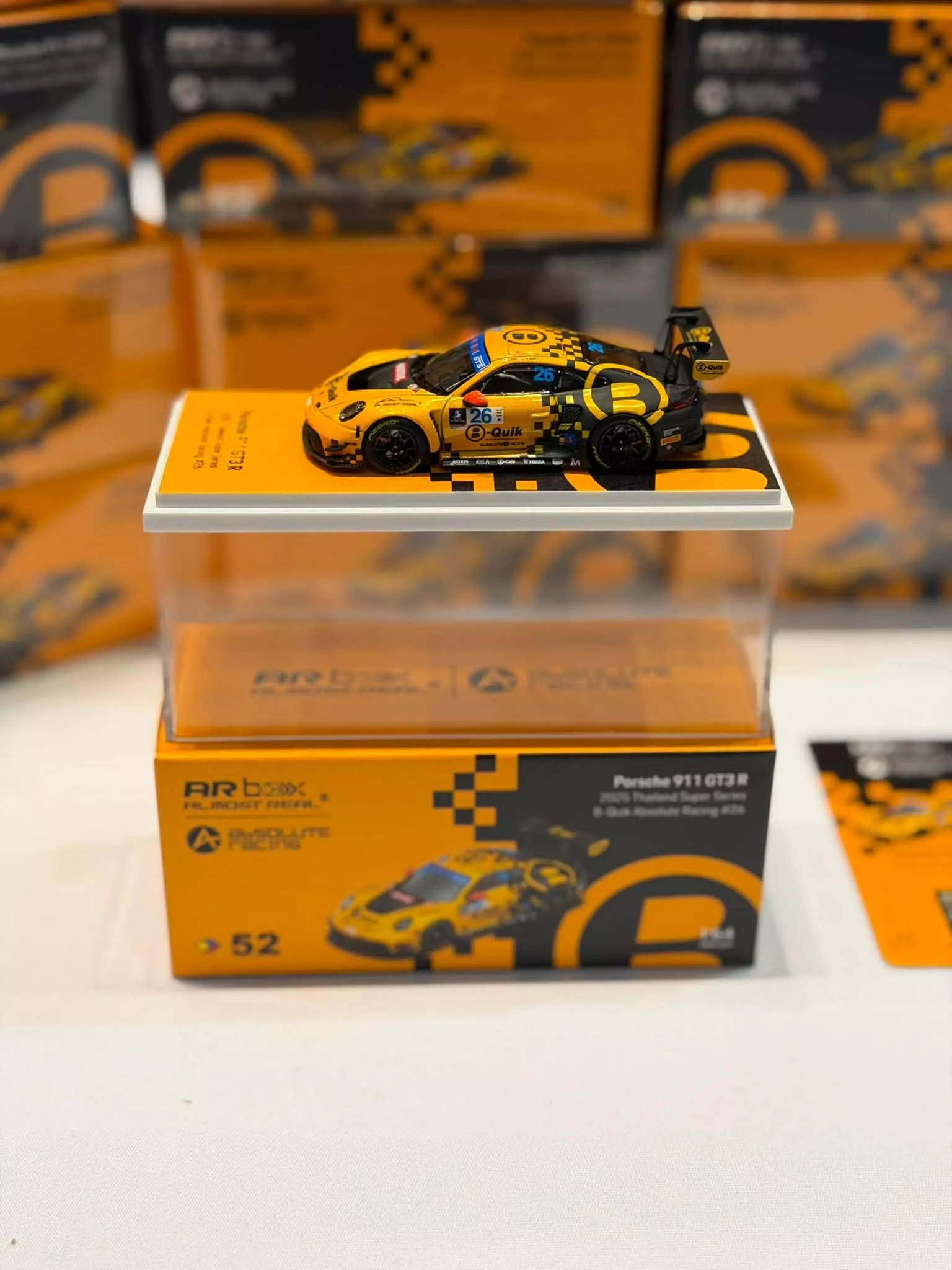 ALMOST REAL AR BOX 1:64PORSCHE 911 GT3 R 2025 THAILAND SUPER SERIES B-QUIK ABSOLUTE RACING #26 THAILAND DIECAST EXPO 2026