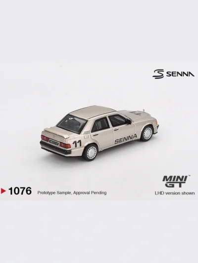 MINI GT 164 MGT01076 MERCEDES-BENZ 190 E 2.3-16 #11 AYRTON SENNA 1984 NÜRBURGRING RACE OF CHAMPIONS W FIGURE