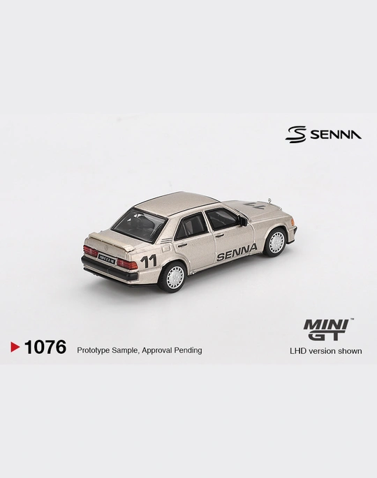 MINI GT 164 MGT01076 MERCEDES-BENZ 190 E 2.3-16 #11 AYRTON SENNA 1984 NÜRBURGRING RACE OF CHAMPIONS W FIGURE