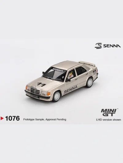 MINI GT 164 MGT01076 MERCEDES-BENZ 190 E 2.3-16 #11 AYRTON SENNA 1984 NÜRBURGRING RACE OF CHAMPIONS W FIGURE