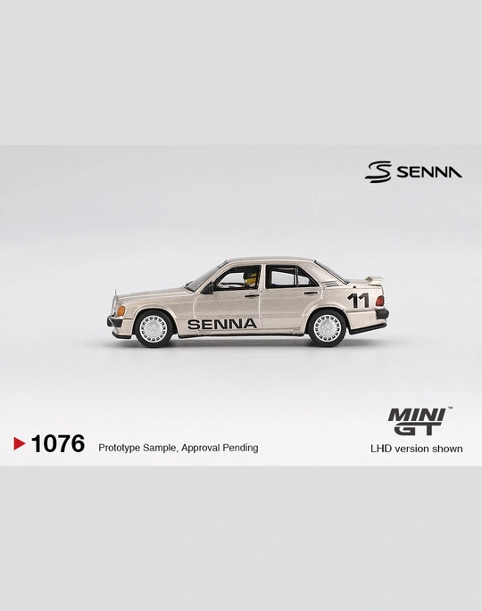 MINI GT 1:64 MGT01076 MERCEDES-BENZ 190 E 2.3-16 #11 AYRTON SENNA 1984 NÜRBURGRING RACE OF CHAMPIONS W/ FIGURE - Image 3