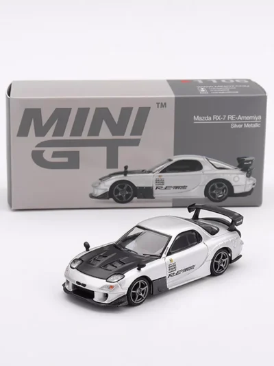 MINI GT 164 MGT01106 MAZDA RX-7 RE-AMEMIYA SILVER METALLIC