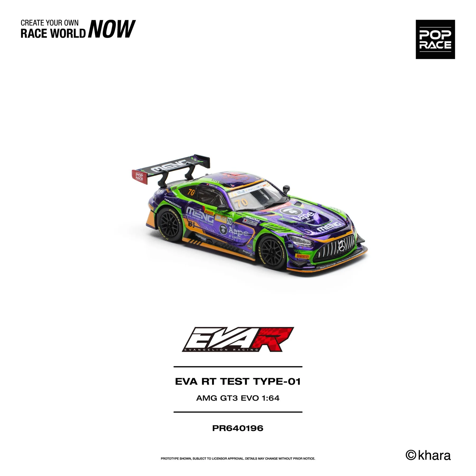 PR640196 POPRACE 1:64 EVA RT TEST TYPE-01 AMG GT3 EVO - MACAU GP 2023 - Image 4