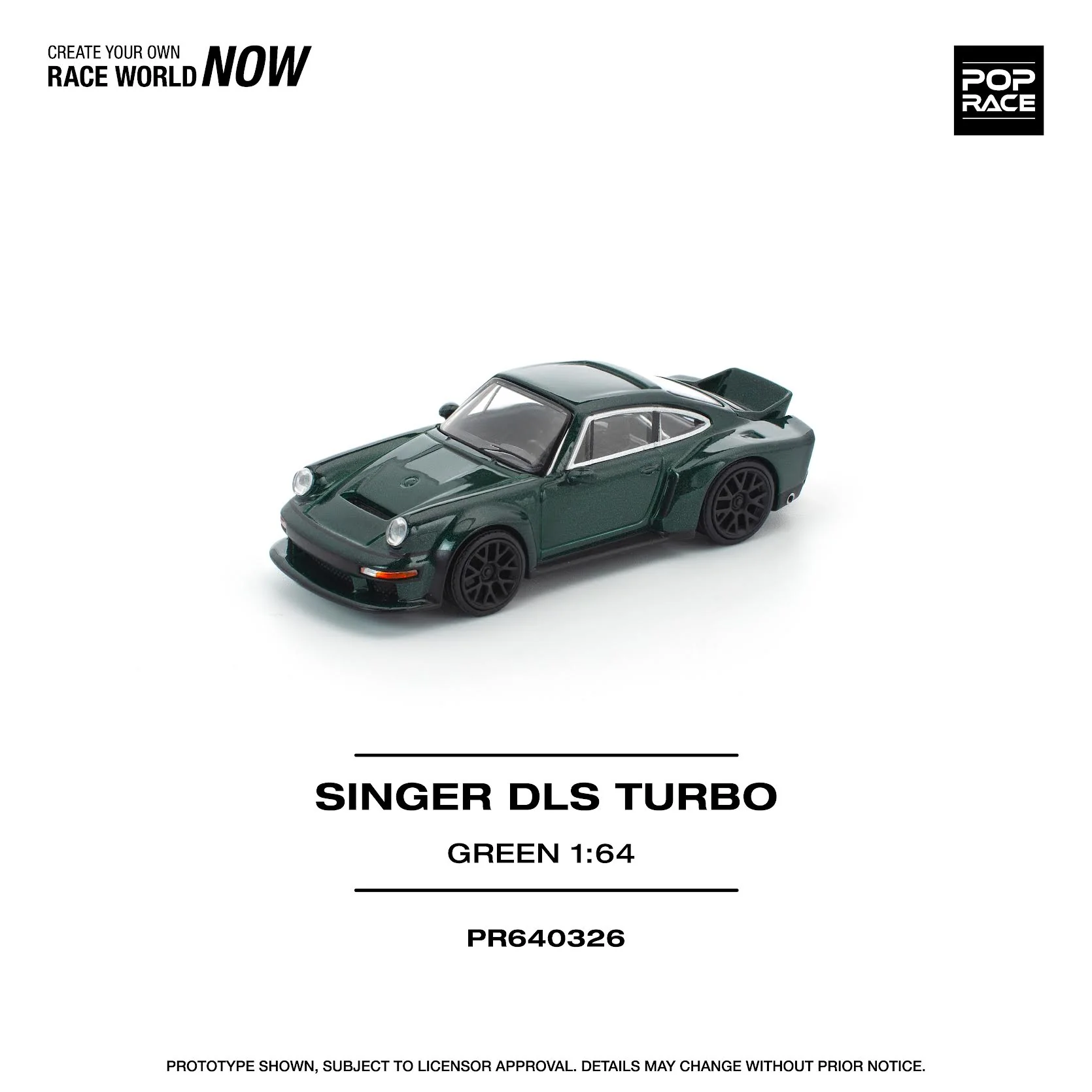 PR640326 POPRACE 164 PORSCHE SINGER DLS TURBO (ROAD) GREEN