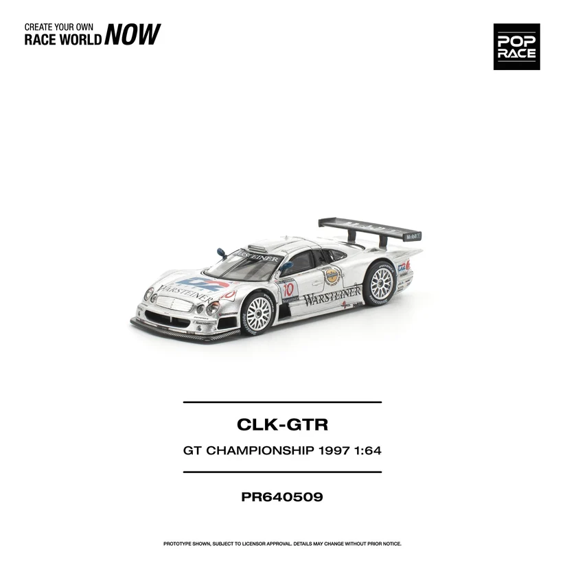PR640509 POPRACE 1:64 MERCEDES-BENZ AMG CLK GTR FIA GT CHAMPIONSHIP 1997