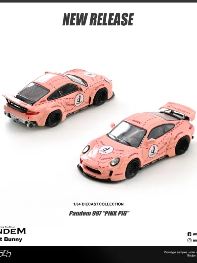 INNO64 1:64 PORSCHE 997 PANDEM "PINK PIG"