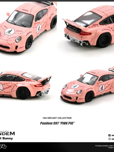 INNO64 1:64 PORSCHE 997 PANDEM "PINK PIG"