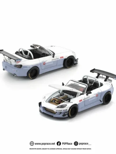 PR640300 POPRACE 1:64 HONDA PANDEM S2000 WHITE NEW TOOLING